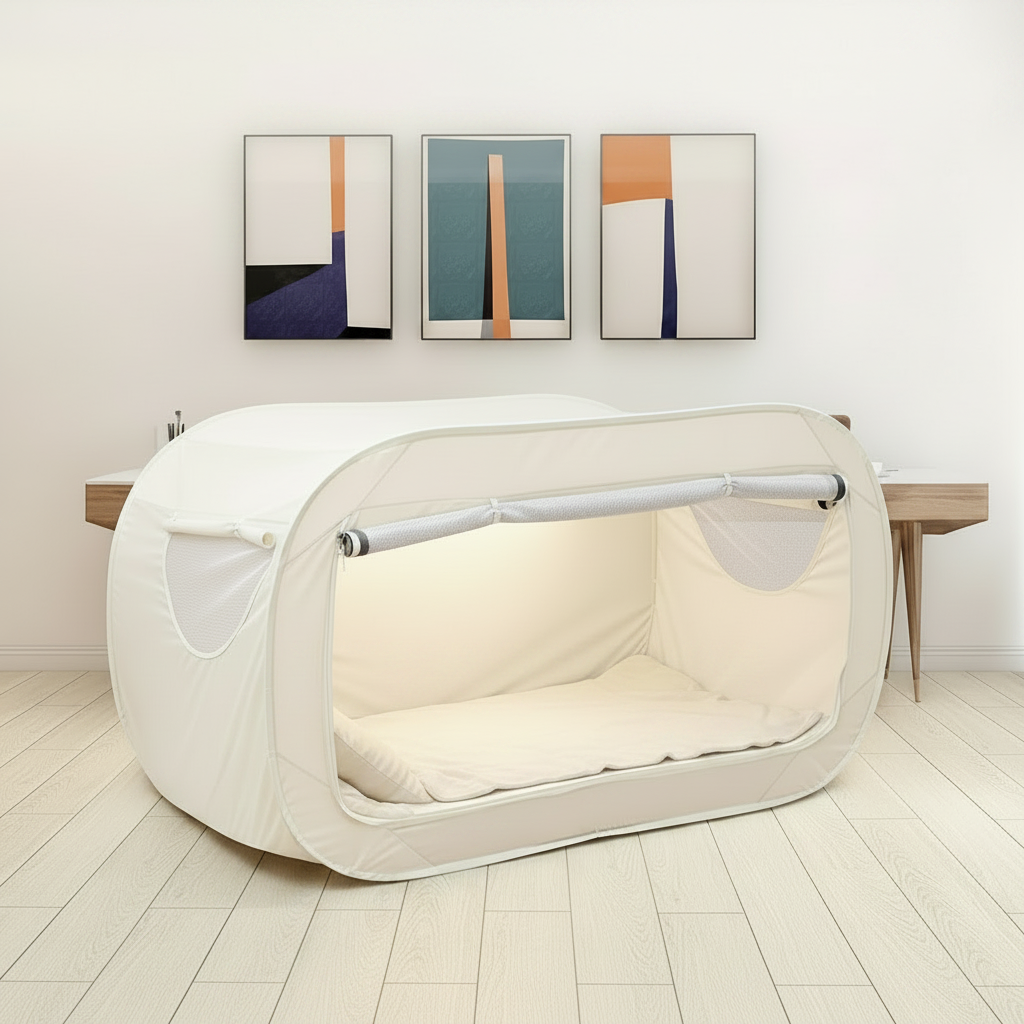 Compact Outdoor Sleeping Shelter with Zipper Closure & Bug Defense