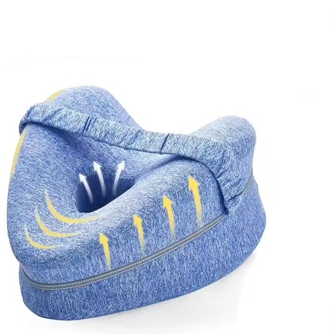 Ergonomic Leg Support Pillow with Adjustable Strap and Breathable Design