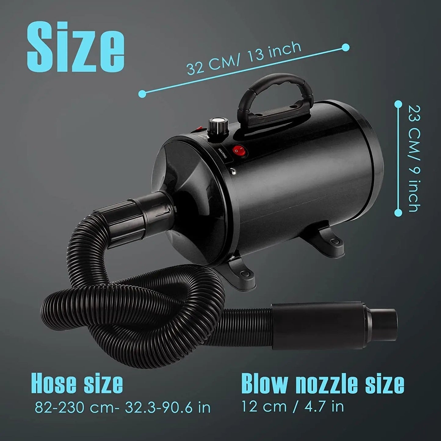 Rapid Drying Dog Grooming Blower with Adjustable Settings