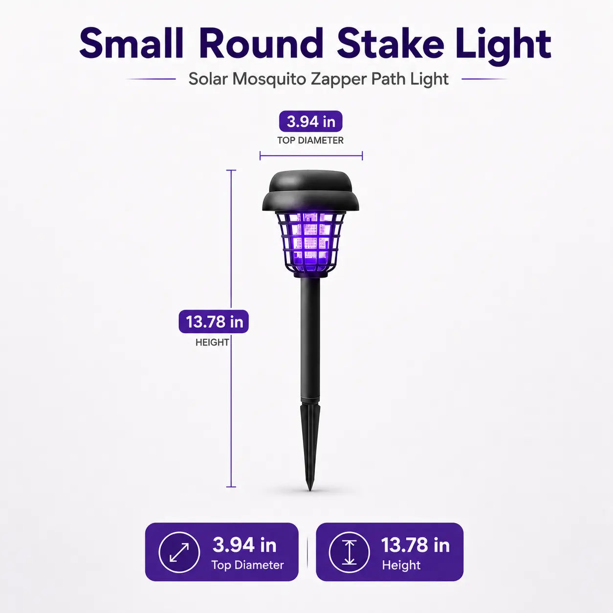 Solar-Powered Insect Eliminator with Automatic Dusk Activation