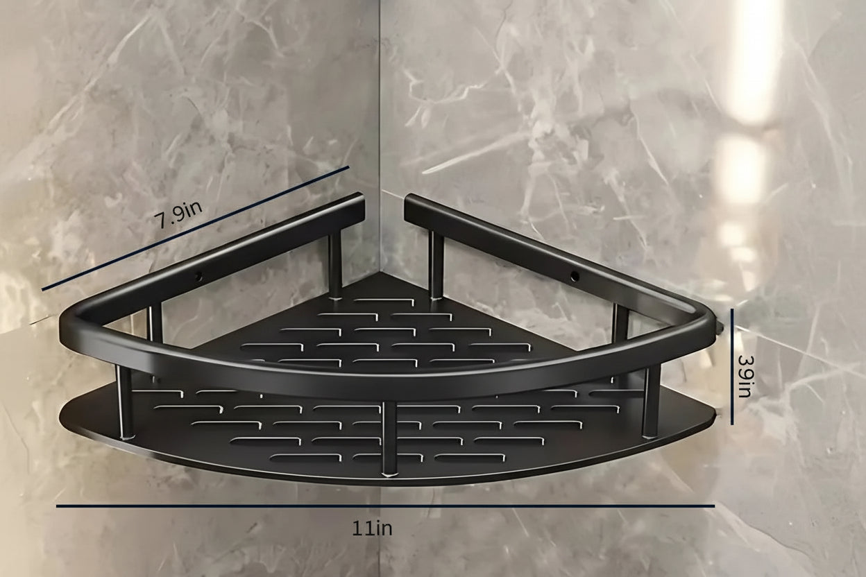 Space-Saving Wall Shower Organizer with Drainage Design