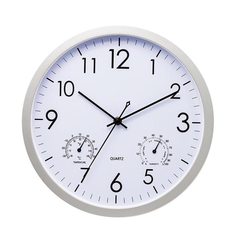 Stylish Outdoor Clock with Weather Display - 11.81 Inches