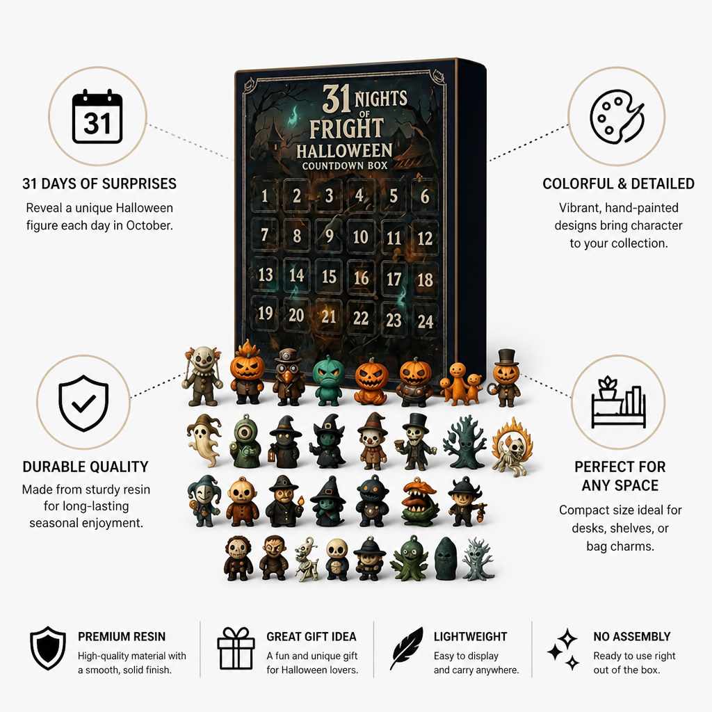 Advent Calendar 31 Halloween Resin Figurines