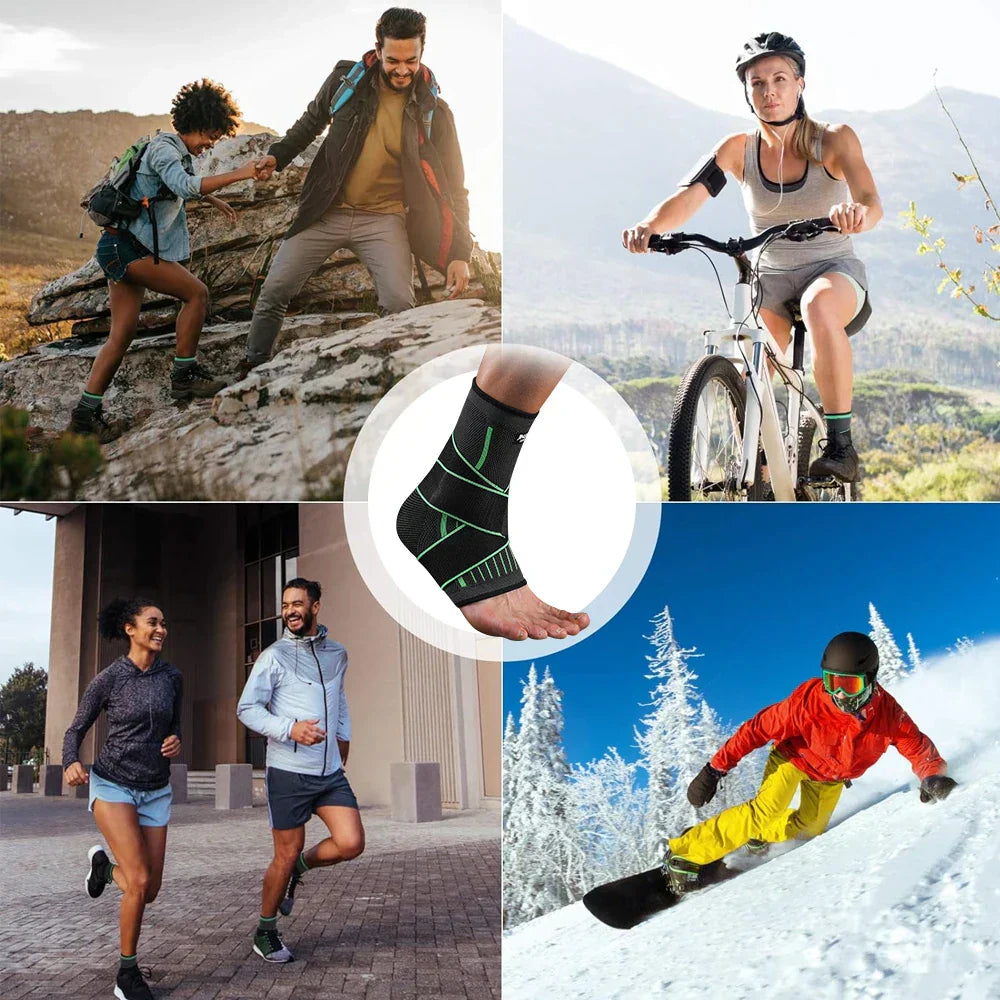 Ankle Brace Adjustable Compression Velcro Strap & Breathable Fabric