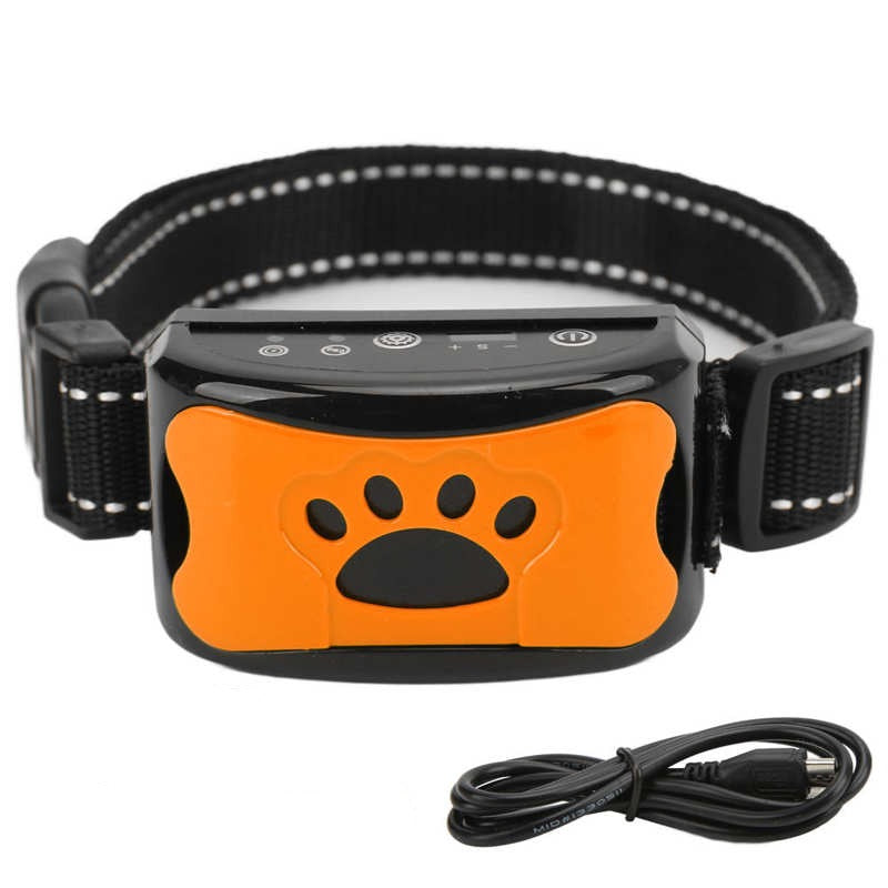 Anti-Bark Collar Ultrasound & Vibration Adjustable Fit USB Rechargeable