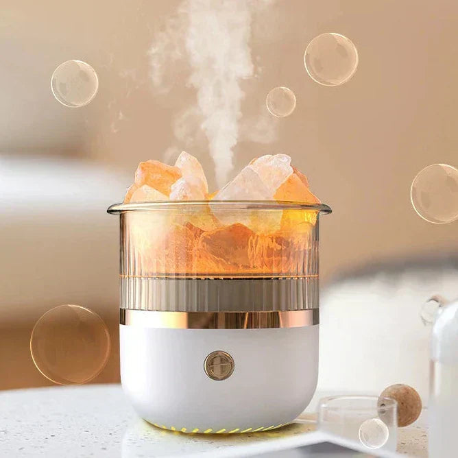 Aroma Diffuser Himalayan Salt Lamp Ultrasonic 160ml Tank