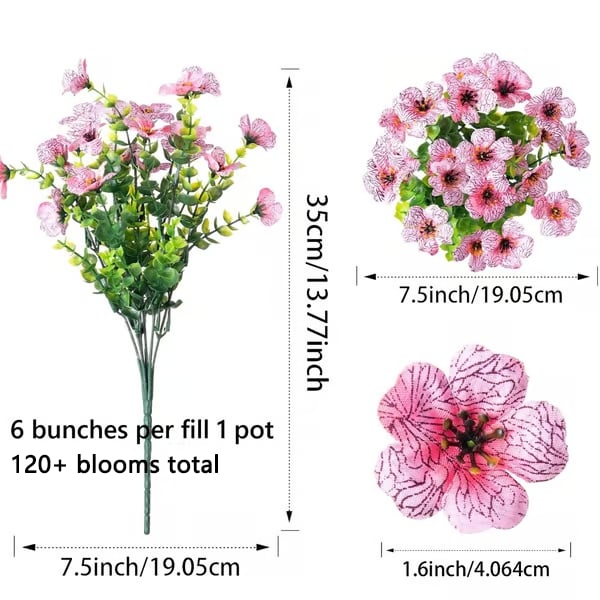 Artificial Flower Set Lifelike UV-Resistant & Colorfast