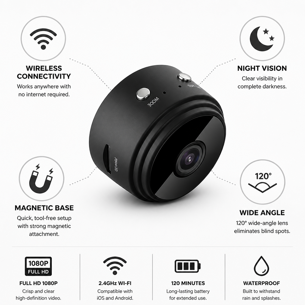 Backup Camera Wireless Waterproof Full HD Night Vision