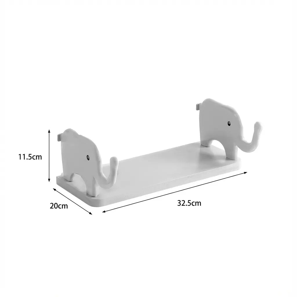 Bathroom Wall Shelf Elephant Design Suction Mount