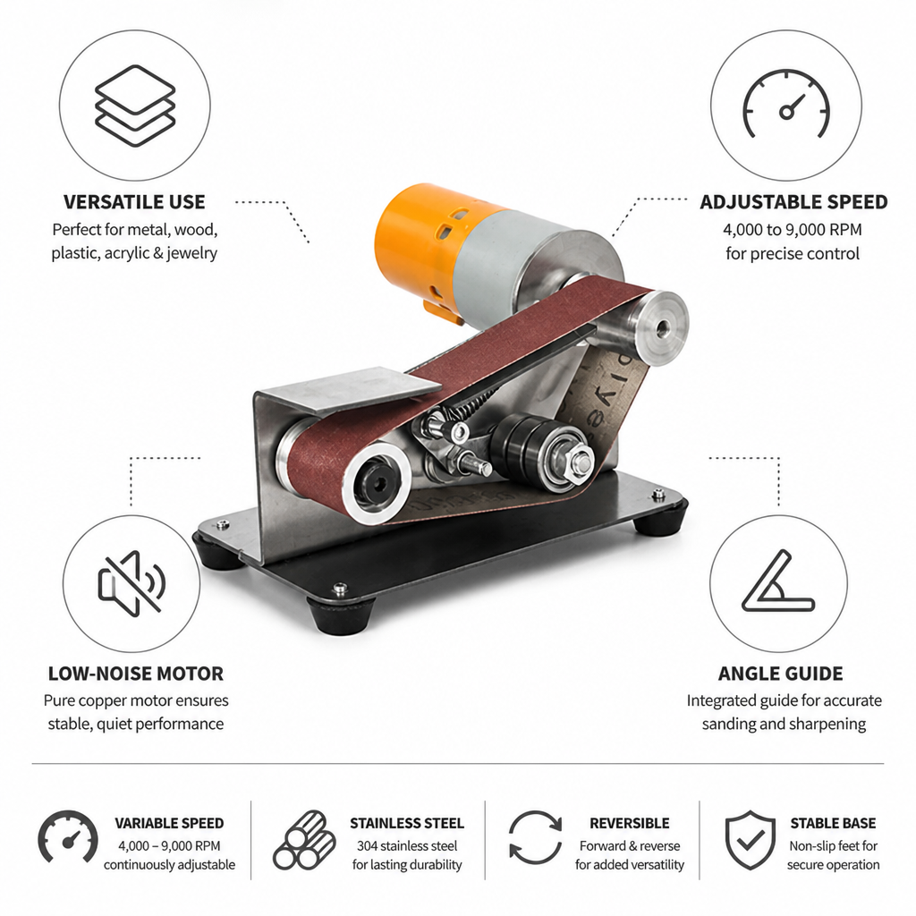 Belt Sander Mini Variable Speed & Reversible