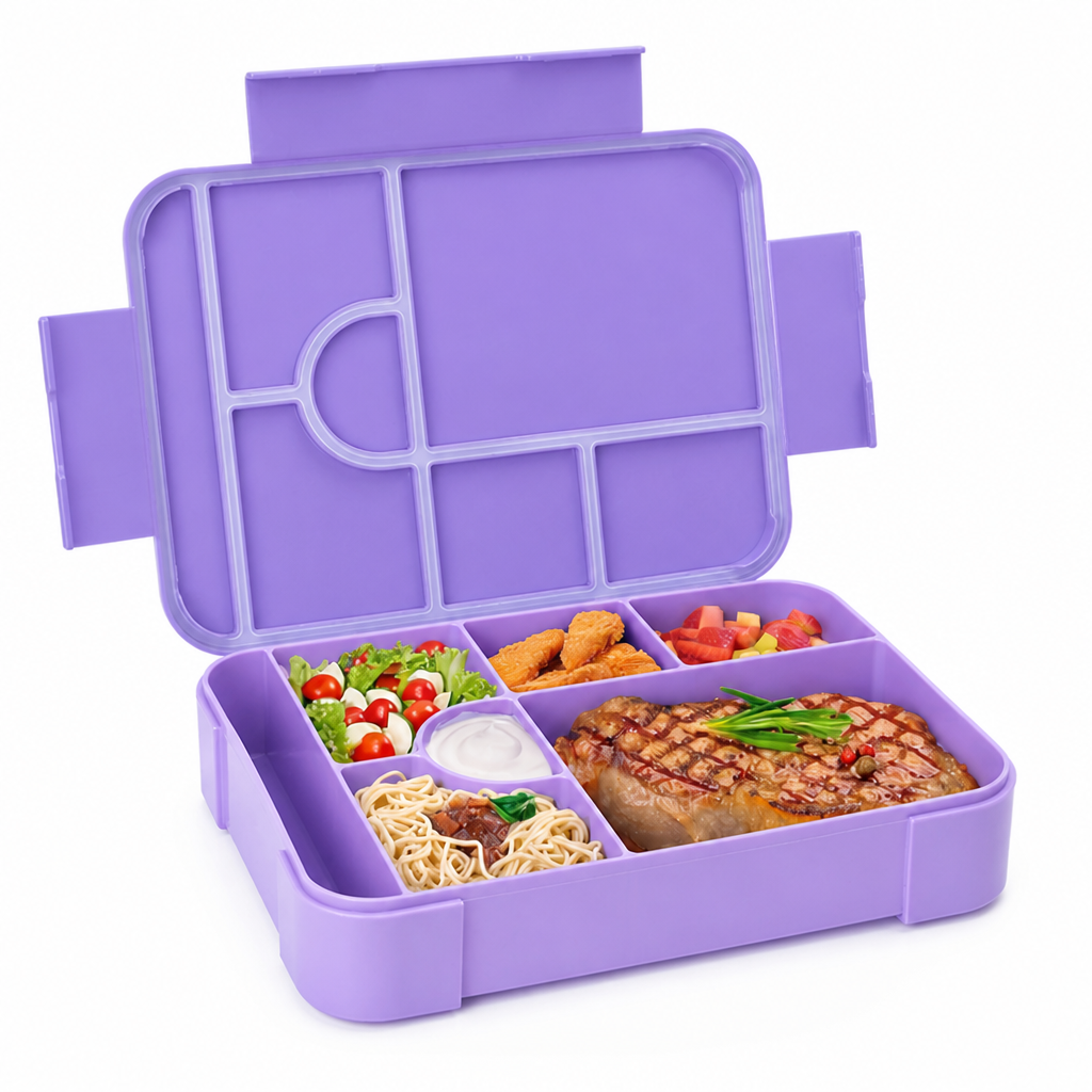 Bento Lunch Box Leak-Proof 7 Compartments Microwave Safe