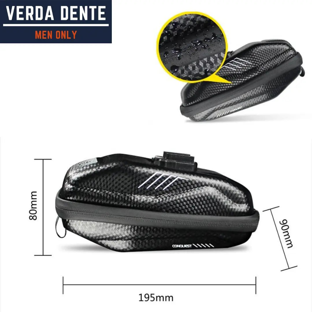 Bicycle Saddle Bag Quick-Release Mount Waterproof Hard Shell