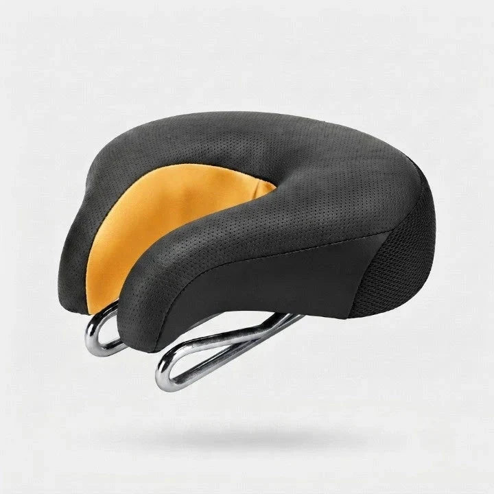 Bike Saddle No-Nose Pressure-Relief Cutout & Dual Spring Suspension