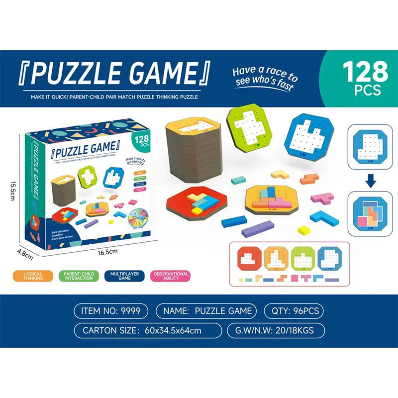 Building Set Wooden 108 Pieces 20 Task Cards
