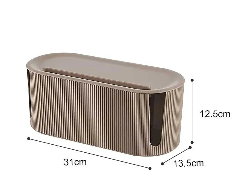 Cable Organizer Box Ventilated Lid & Side Cutouts