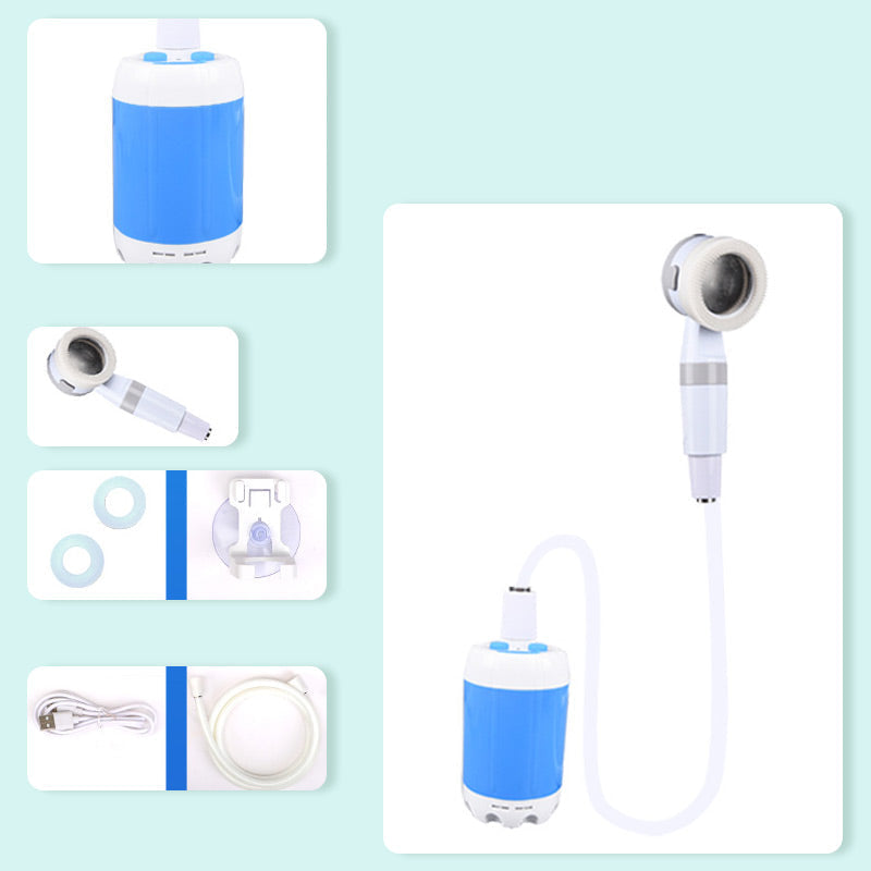 Camping Shower Rechargeable Waterproof Dual Spray