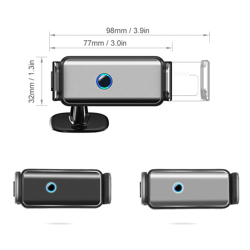 Car Phone Holder One-Touch Auto Lock 360 Degree Rotation