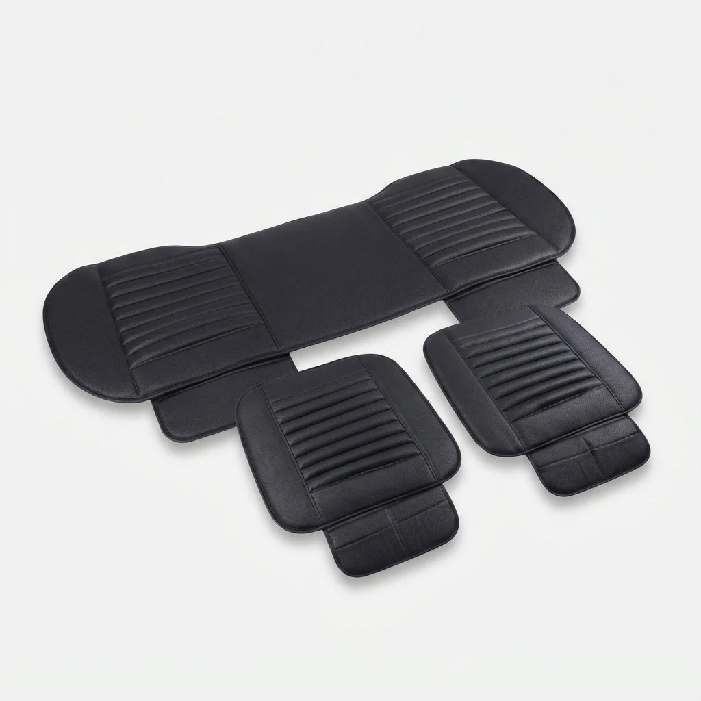 Car Seat Cushion Ergonomic Tailbone Relief Ventilated PU Leather