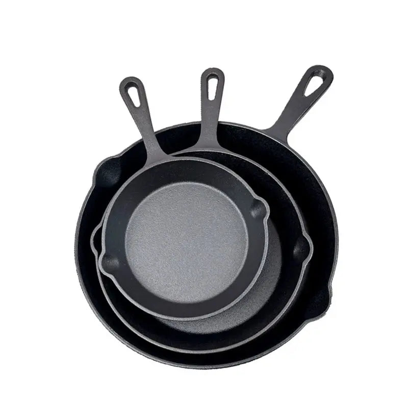 Cast Iron Pan Set 3-Piece Oven & Induction Safe