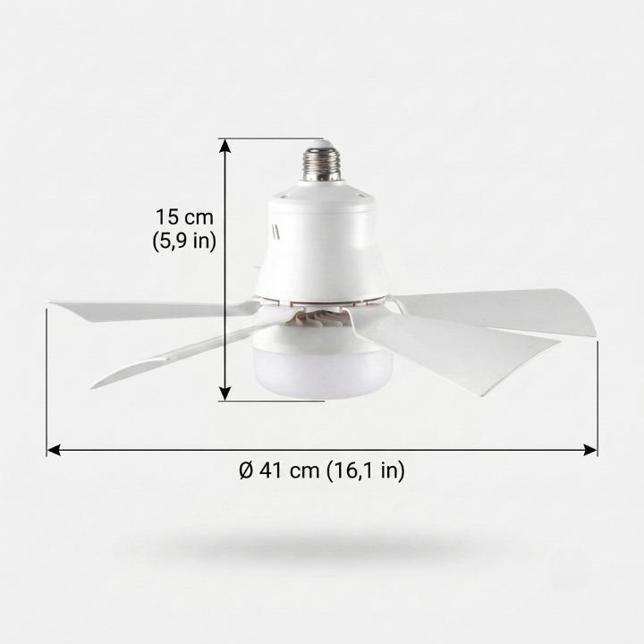 Ceiling Fan E27 Screw-In Integrated LED Remote & Timer