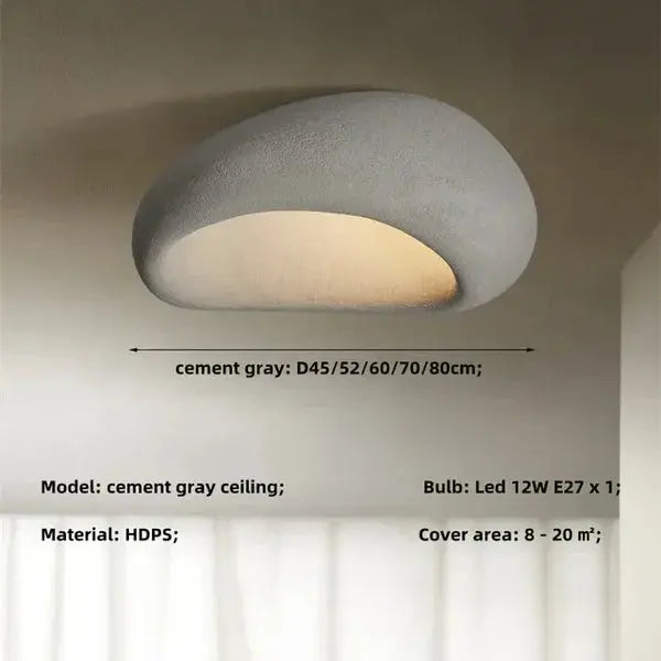 Ceiling Lamp Pebble Stone-Look Metal Warm LED 3 Settings