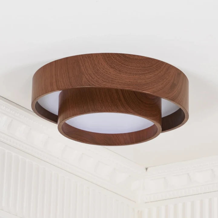 Ceiling Light Integrated LED & Dimmable Walnut Finish