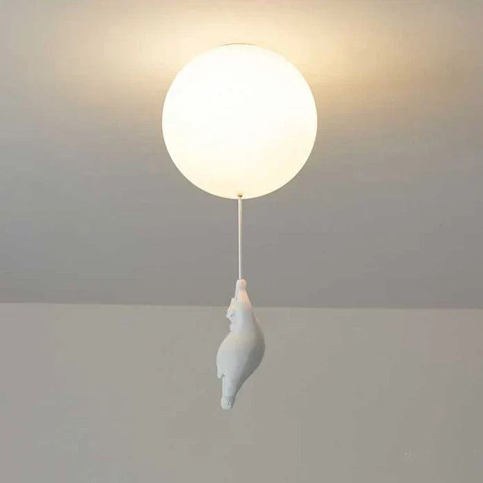 Ceiling Pendant Light Floating Bears Balloons Warm White LED