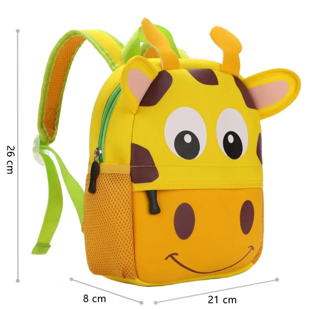 Children's Backpack 3D Animal Lightweight Side Mesh Pockets