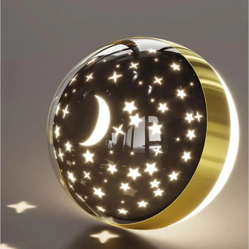 Children's Wall Light Moon & Star Integrated Warm LED Child-Safe
