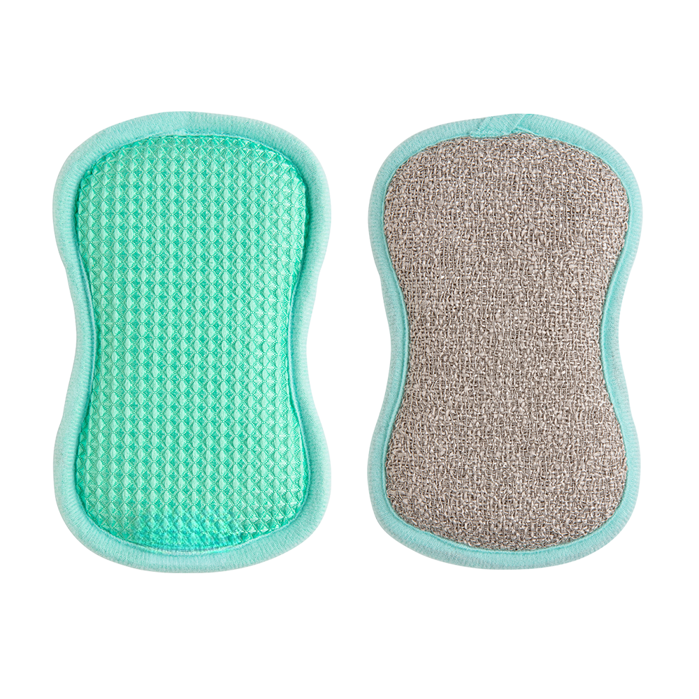 Cleaning Sponge Dual-Sided Rough Scrub & Microfiber 5-Pack