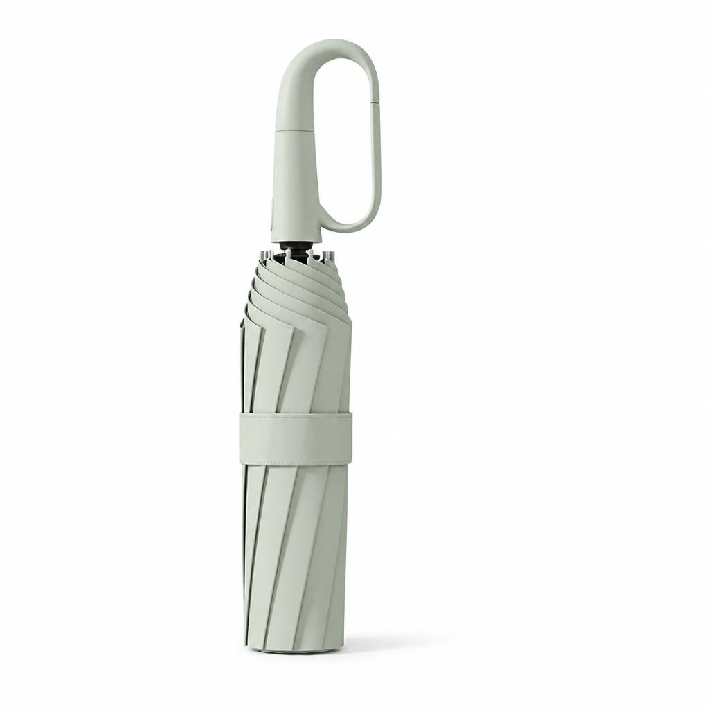 Compact Travel Umbrella Wind-Resistant Quick-Dry Reflective Band