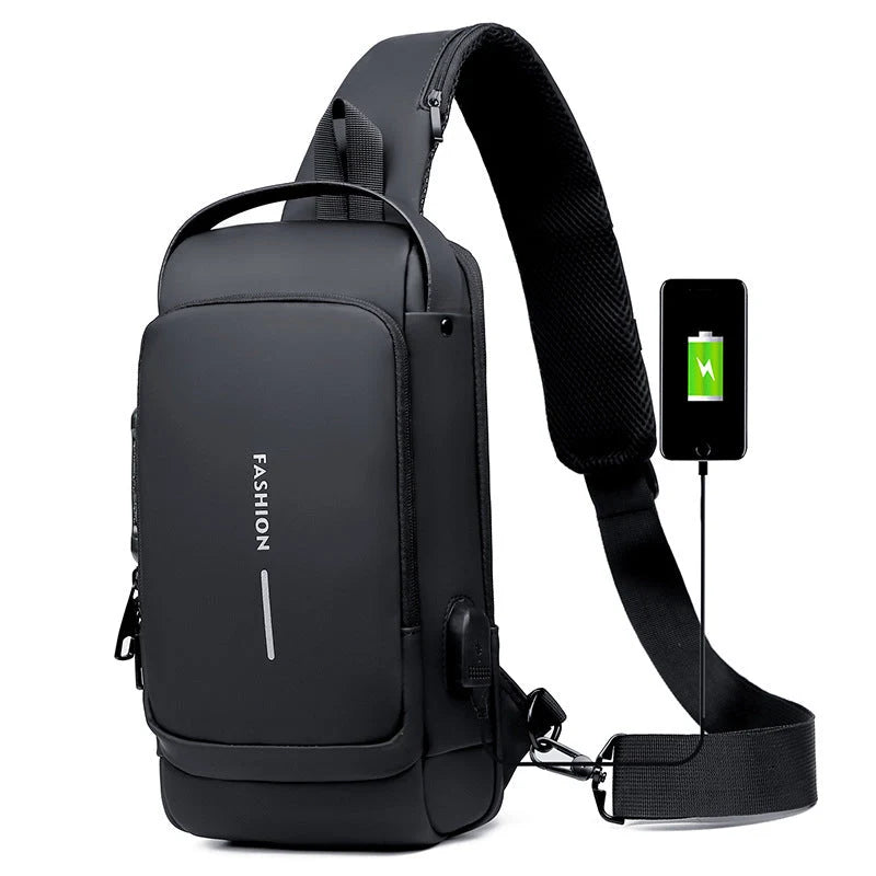 Crossbody Bag Anti-Theft TSA Lock & USB 3.0 Port