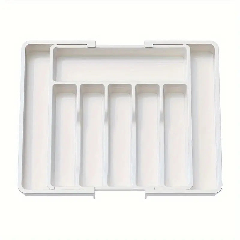 Cutlery Drawer Organizer Adjustable 13-22.4 Inch Non-Slip Food-Safe PP