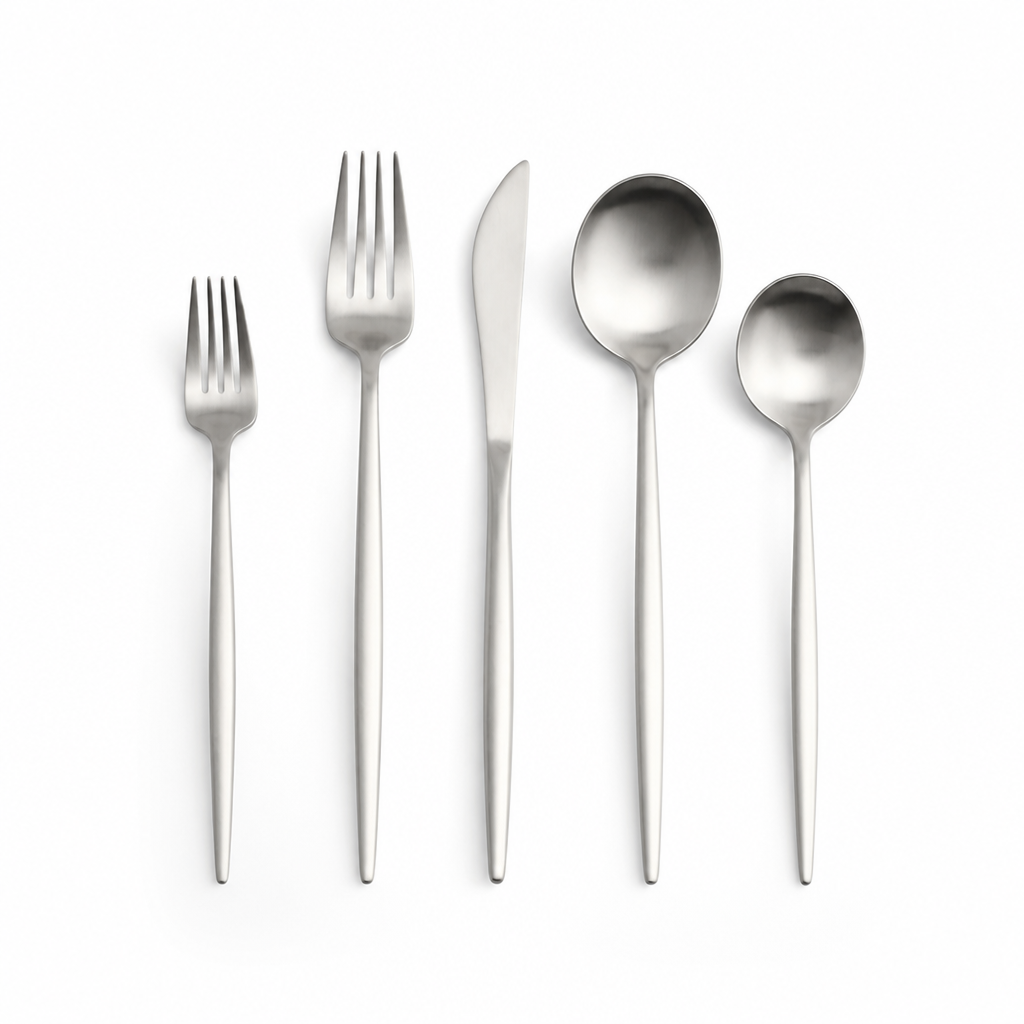 Cutlery Set Matte Stainless Steel Dishwasher Safe