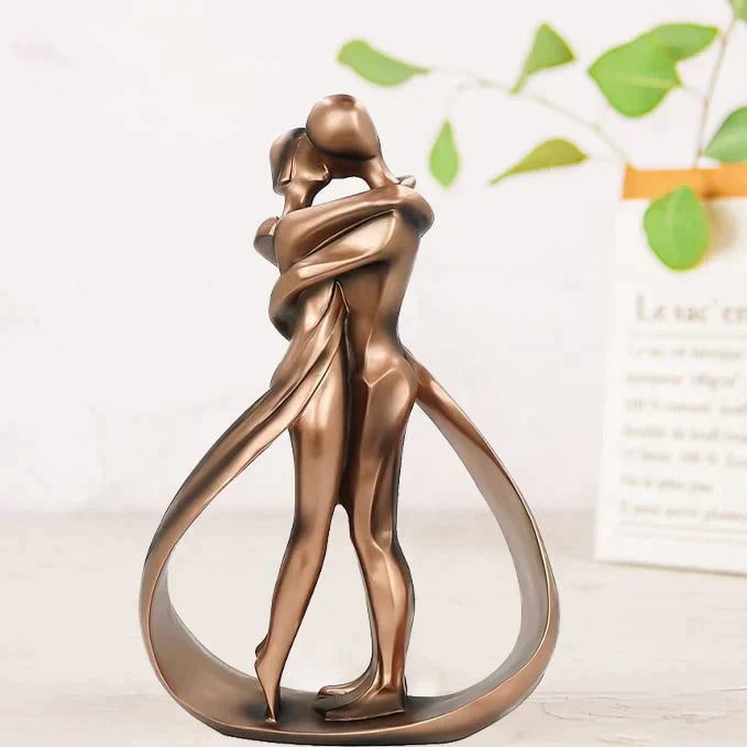 Decorative Sculpture Bronze-Effect Resin Shelf Accent