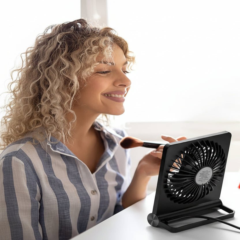 Desk Fan USB-Powered Adjustable Airflow Compact & Quiet