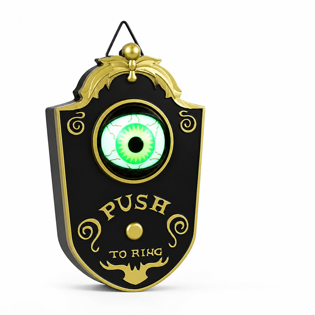 Doorbell Battery-Operated Glowing LED Eye & Spooky Sounds