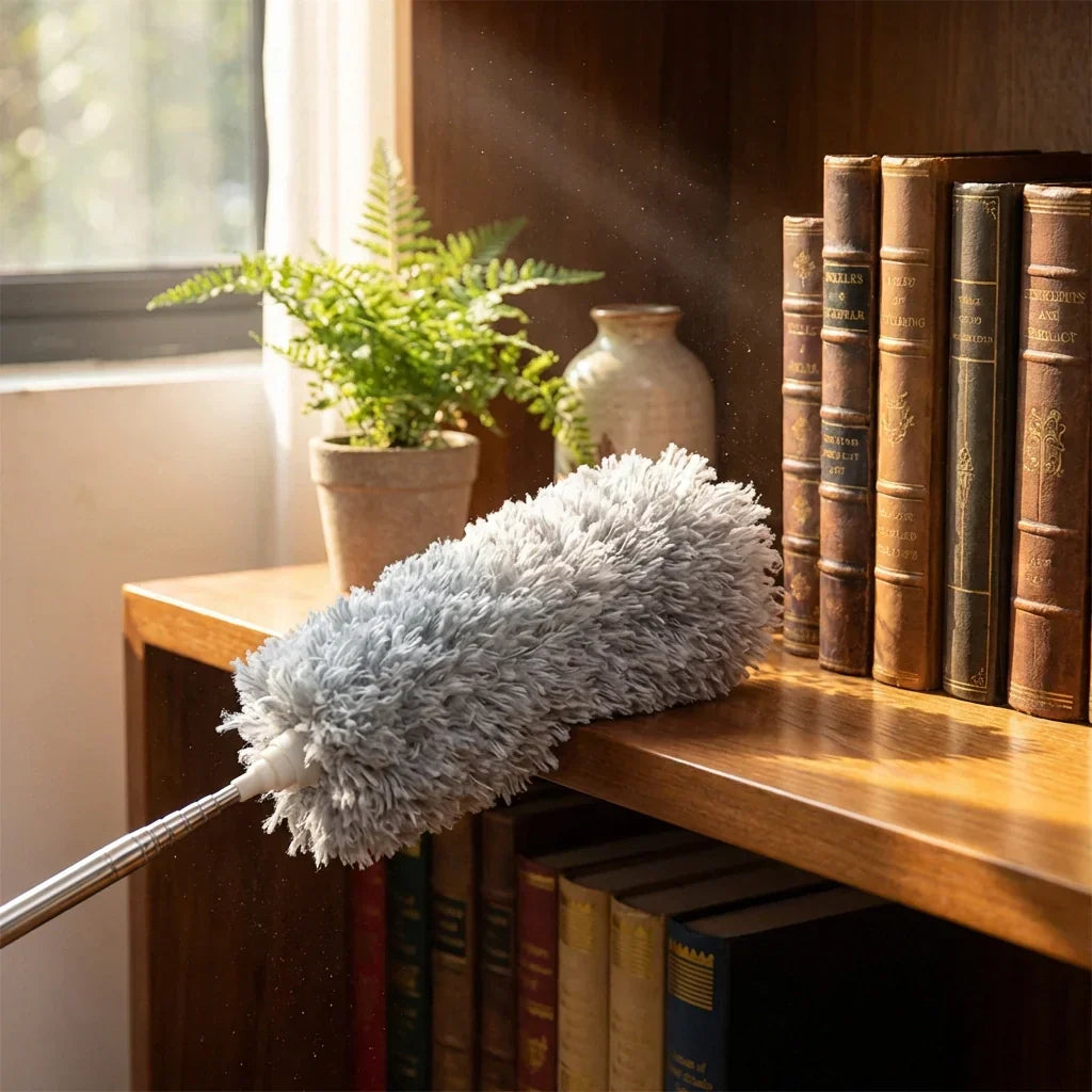 Duster Telescopic Stainless Steel Handle Bendable Microfiber