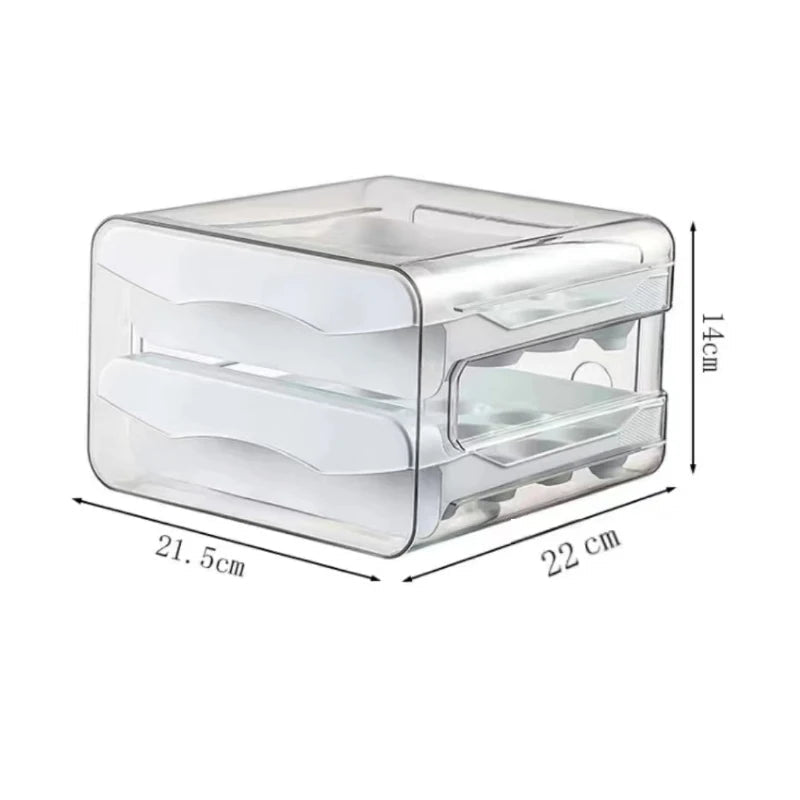 Egg Organizer Stackable Pull-Out Drawers 60-Egg Capacity