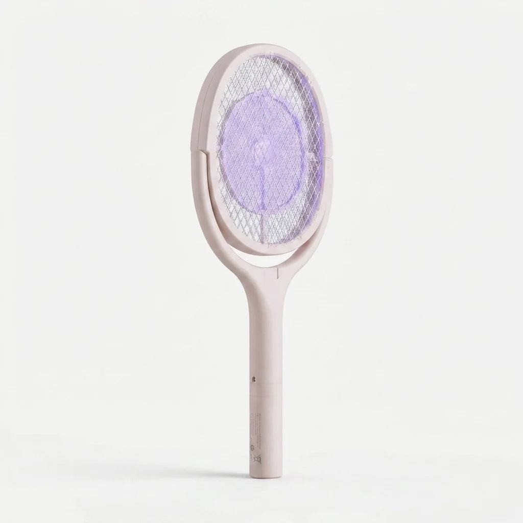Electric Fly Swatter UV Light Foldable Head USB Rechargeable