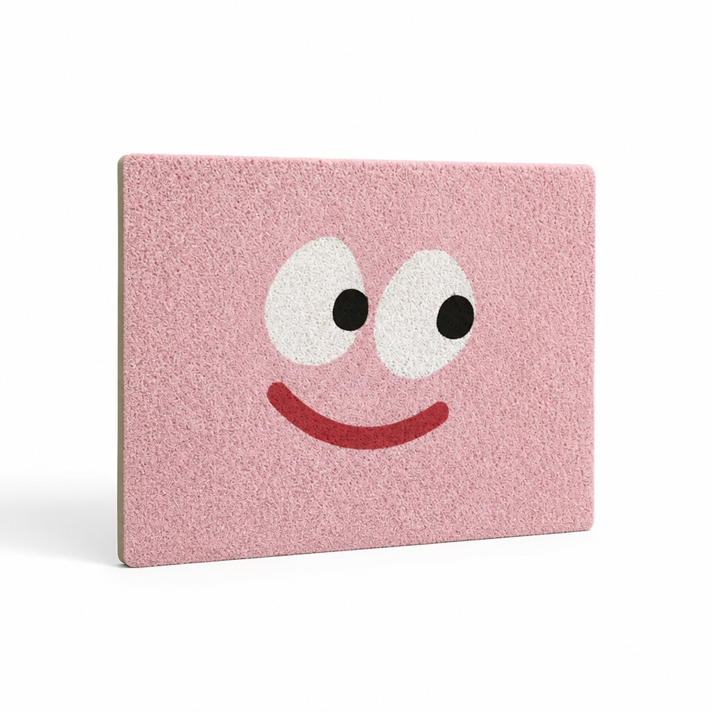 Entryway Doormat Smiley Face Water-Absorbent Non-Slip Backing