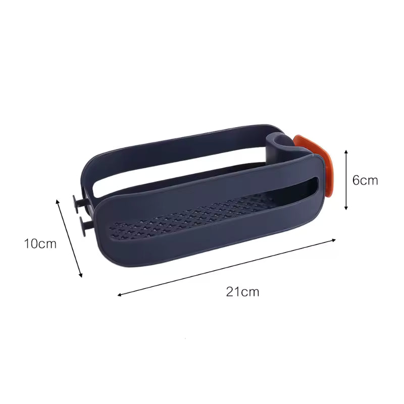 Faucet Organizer One-Button Clamp Elevated Drainage