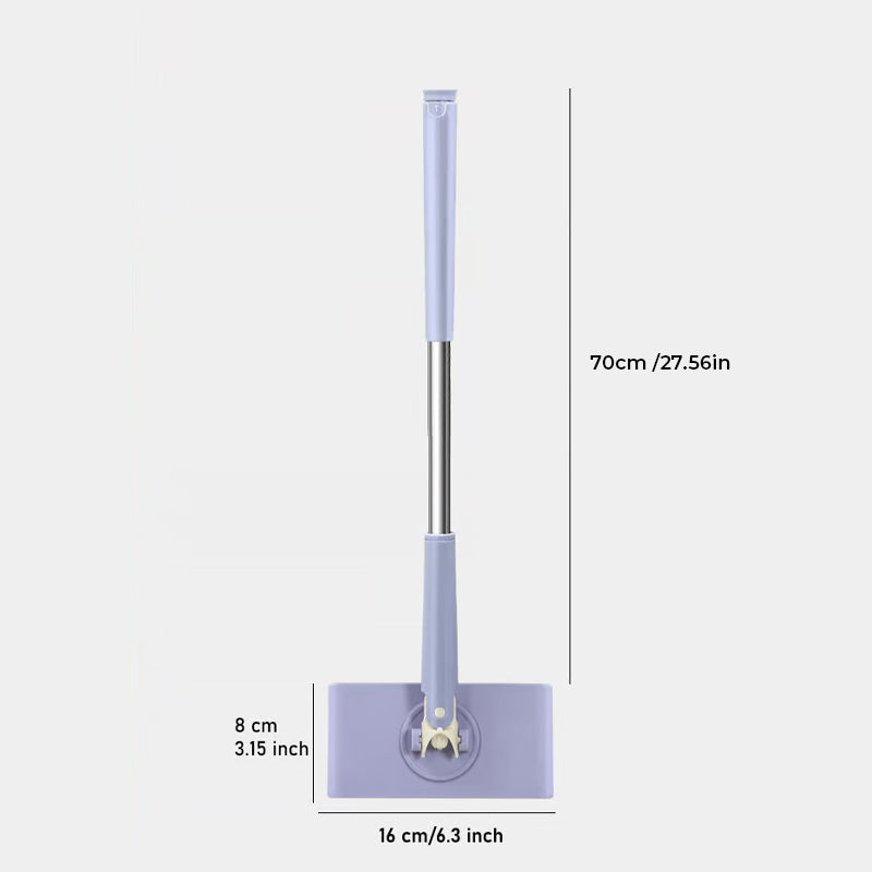 Flat Mop Touch-Free Slide-Pull 360° Swivel Stainless Steel Handle
