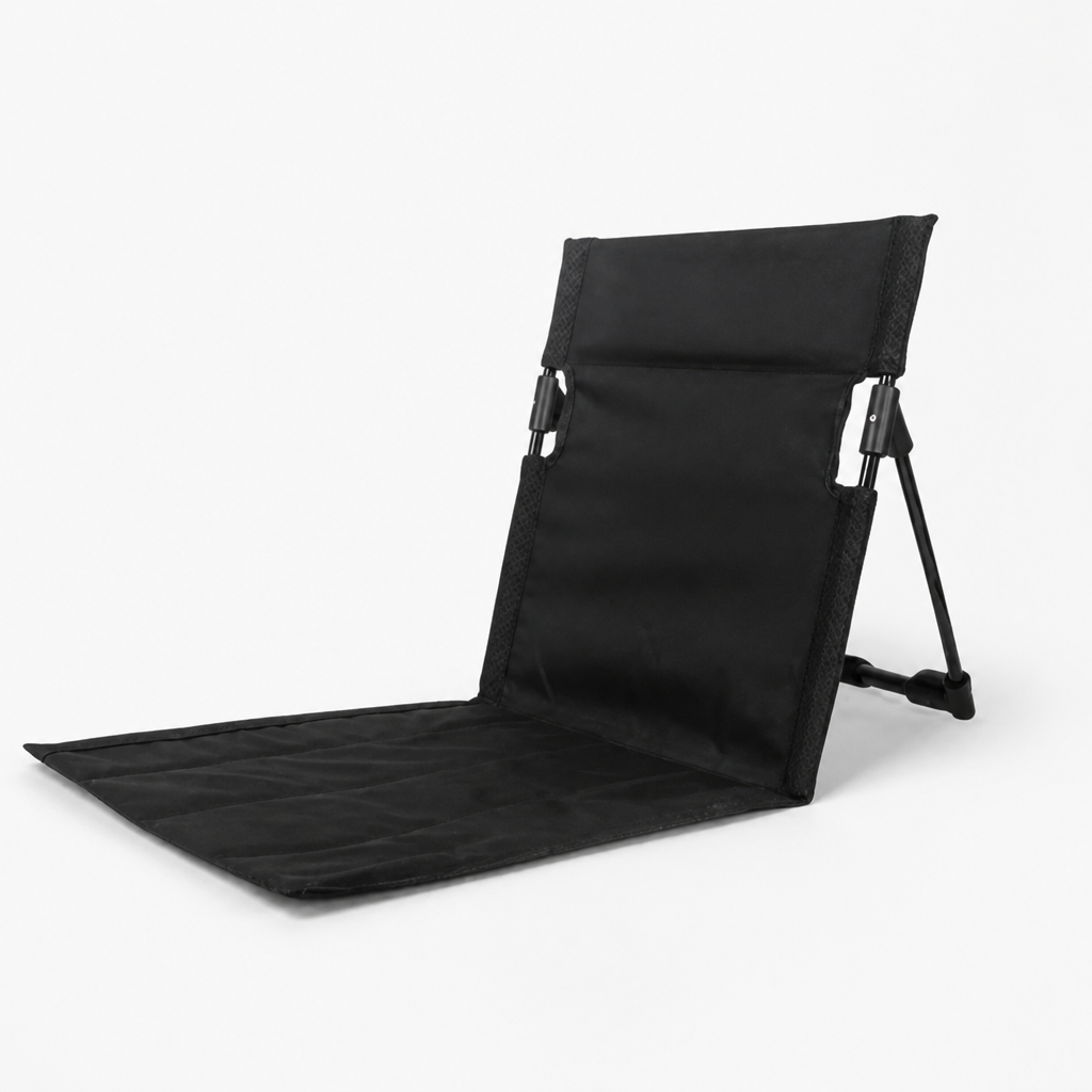 Floor Chair Foldable Adjustable Backrest Padded Oxford Fabric