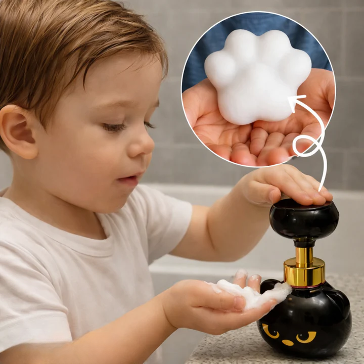 Foam Soap Dispenser Touchless Infrared Refillable Black Bear