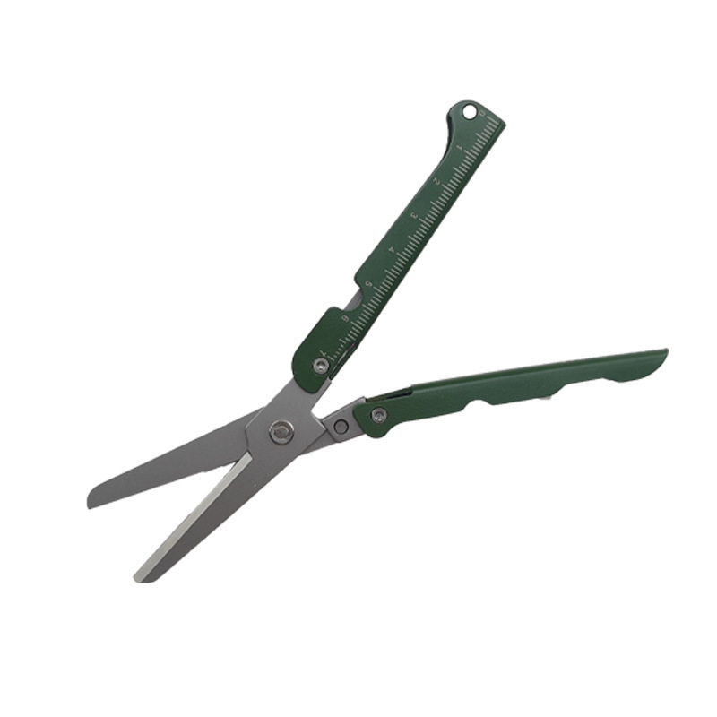Folding Pocket Scissors Compact Stainless Steel Keychain
