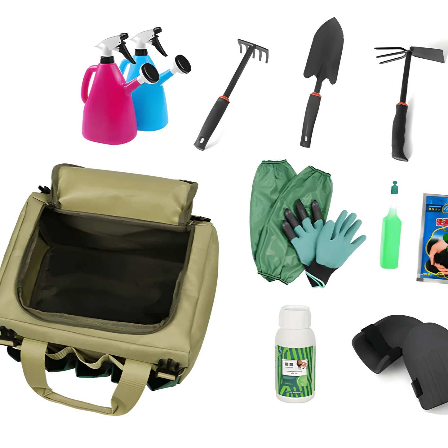 Garden Tool Set Folding Stool & Tool Bag