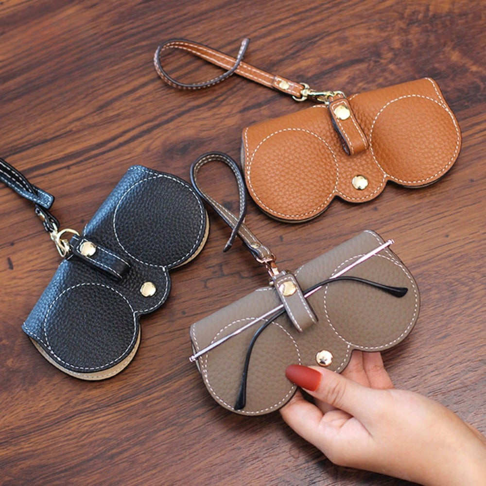 Glasses Case PU Leather Padded Magnetic Closure