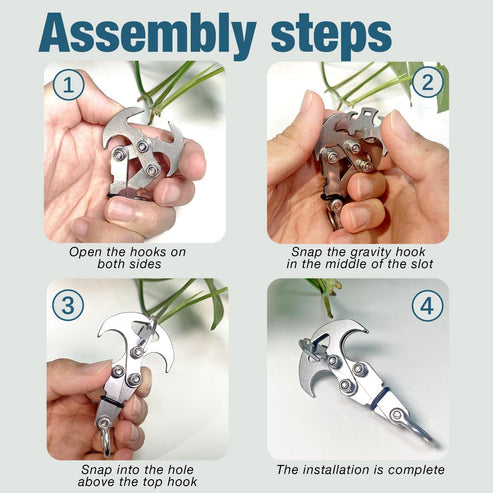 Grab Hook 2-in-1 Stainless Steel Holds 198 Lbs