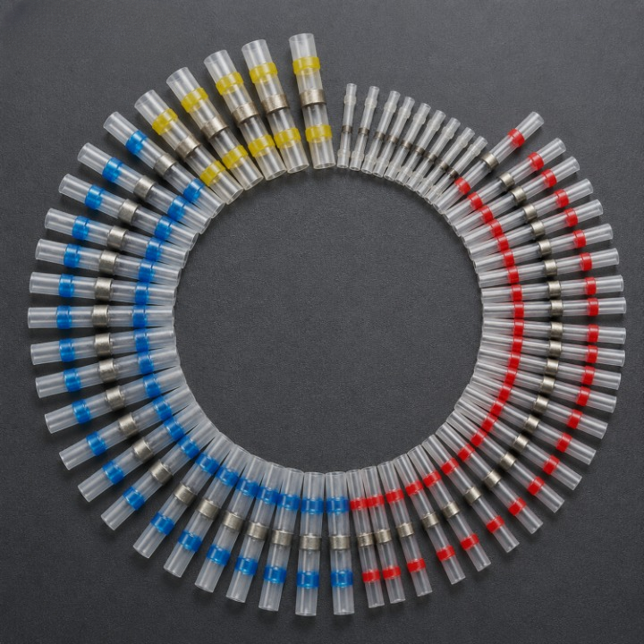 Heat-Shrink Solder Connectors Copper Core & Waterproof
